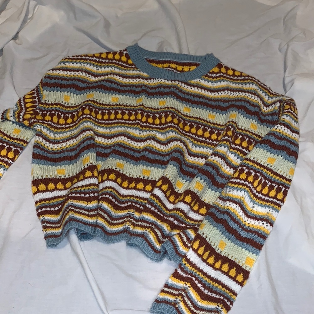 Striped knit sweater